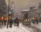 Boulevard de la Madeleine, Winter - 爱德华·科尔特斯